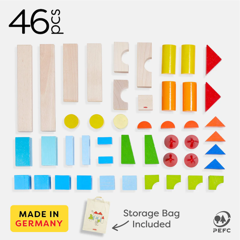 Colored Building Blocks 46 Pc Set
