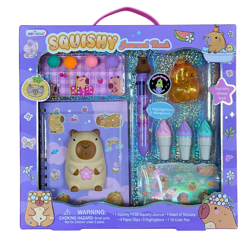 Capybara Squishy Journal Book Set