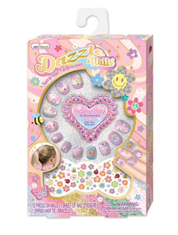 Groovy Flower Dazzle Nails & Accessories Kit
