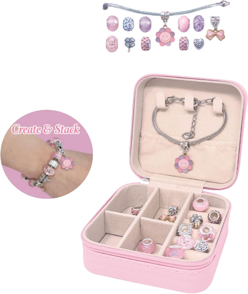 Bowtiful Halo Charms Bracelet & Jewelry Case Set