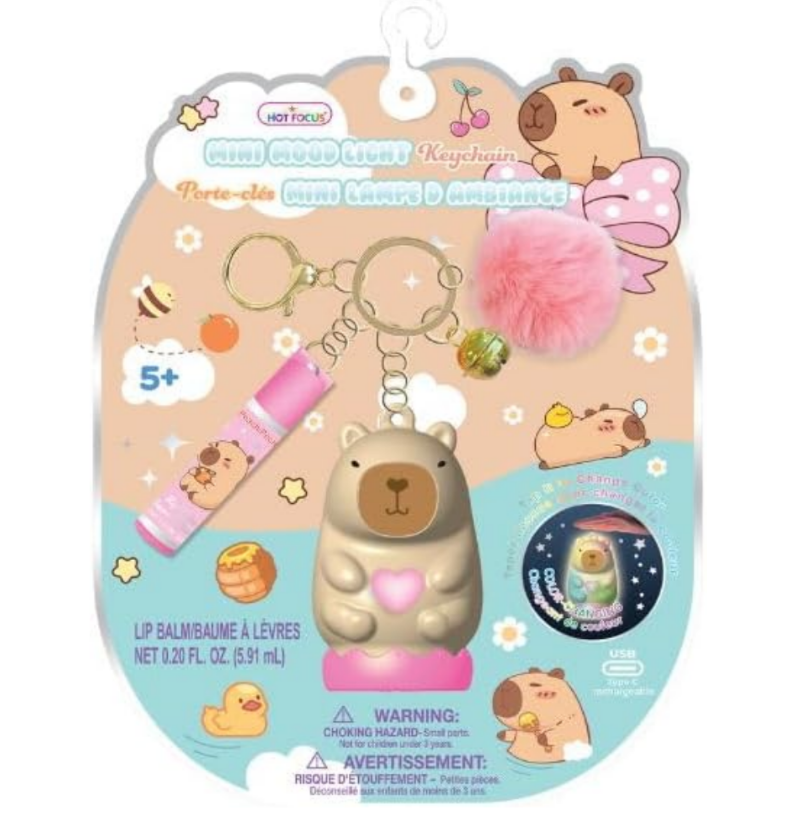 Capybara  Mini Mood Light Keychain