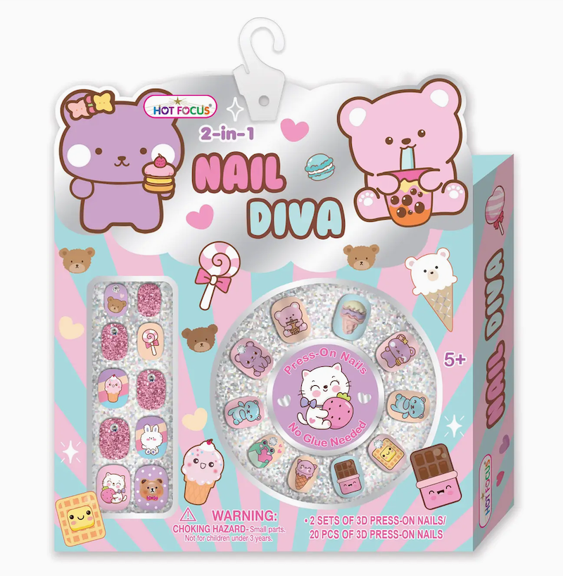 Critters Nail Diva Press On Nails Set