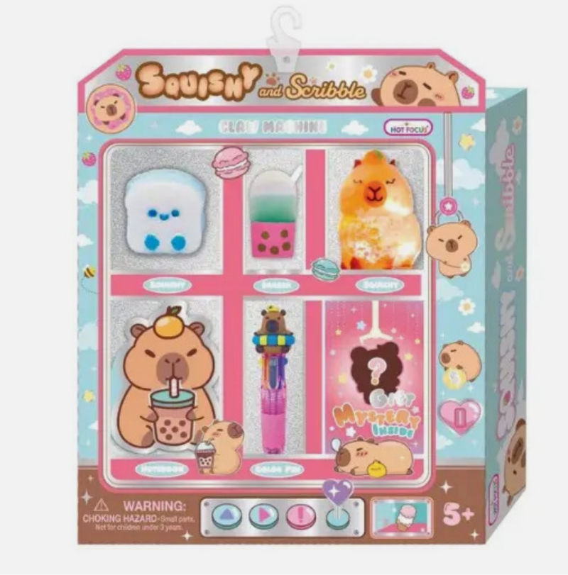 Capybara Squishy & Scribble Set