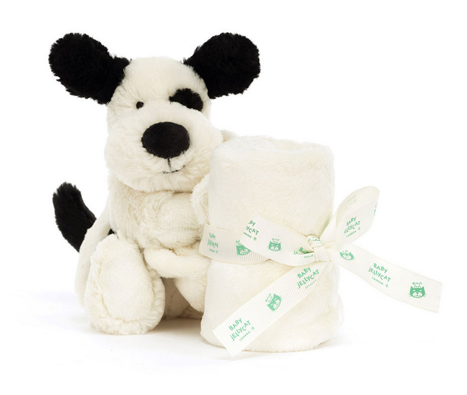 Bashful Black & Cream Puppy Soother