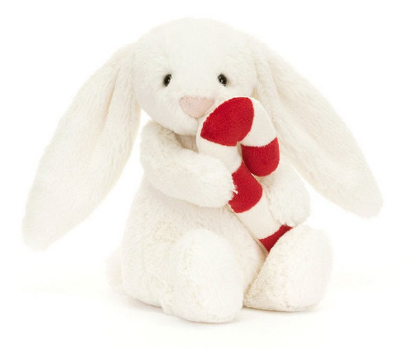 Bashful Bunny with Candy Cane