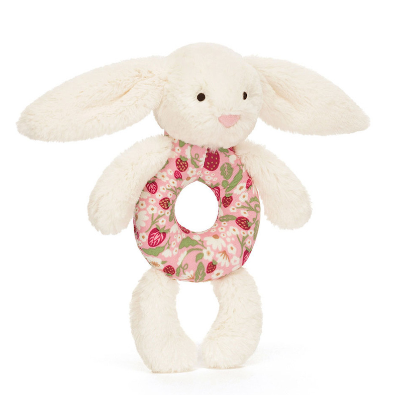 Blossom Cream Bunny 'Berry' Ring Rattle