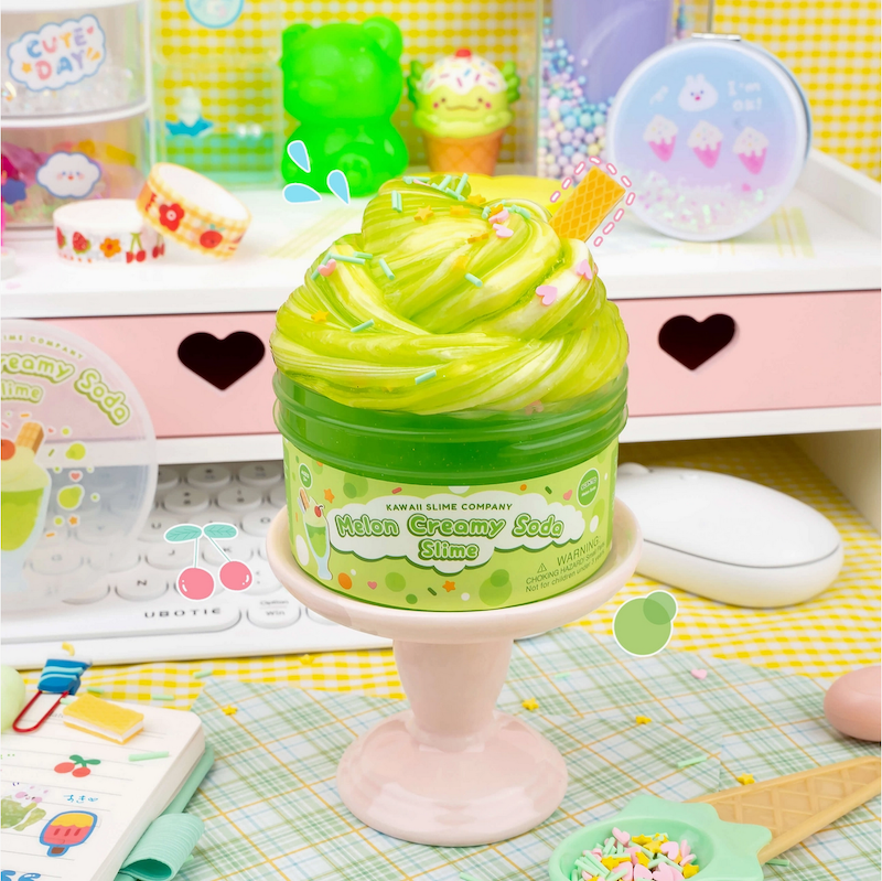 Melon Creamy Soda 2 Slimes in 1 Signature Dome™ Slime
