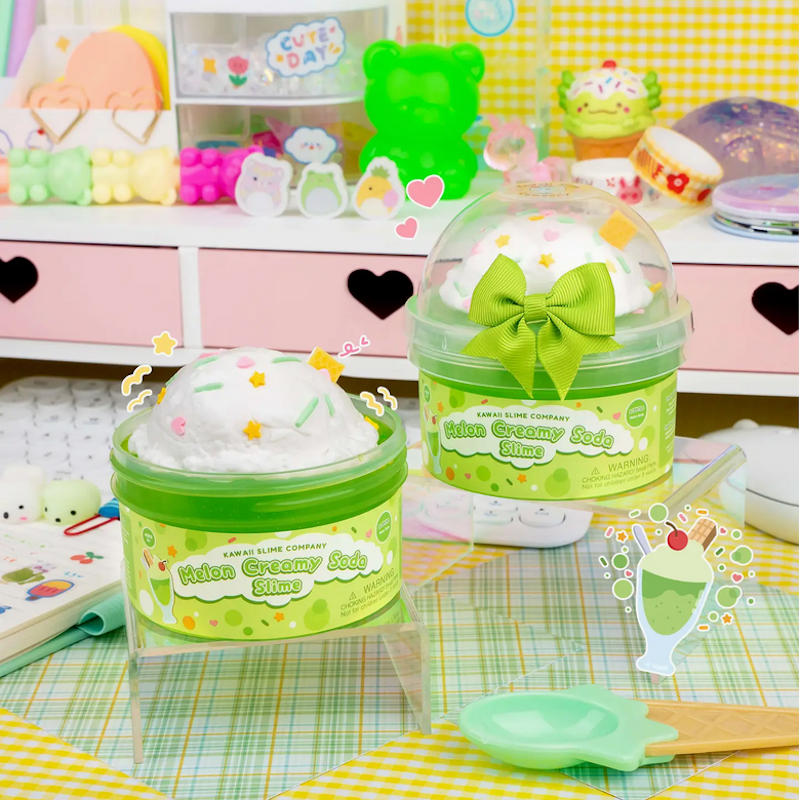 Melon Creamy Soda 2 Slimes in 1 Signature Dome™ Slime