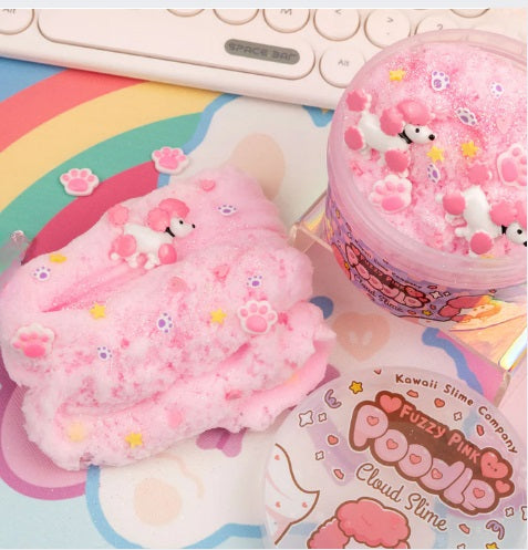 Kawaii Slime - Fuzzy Pink Poodle Cloud Slime