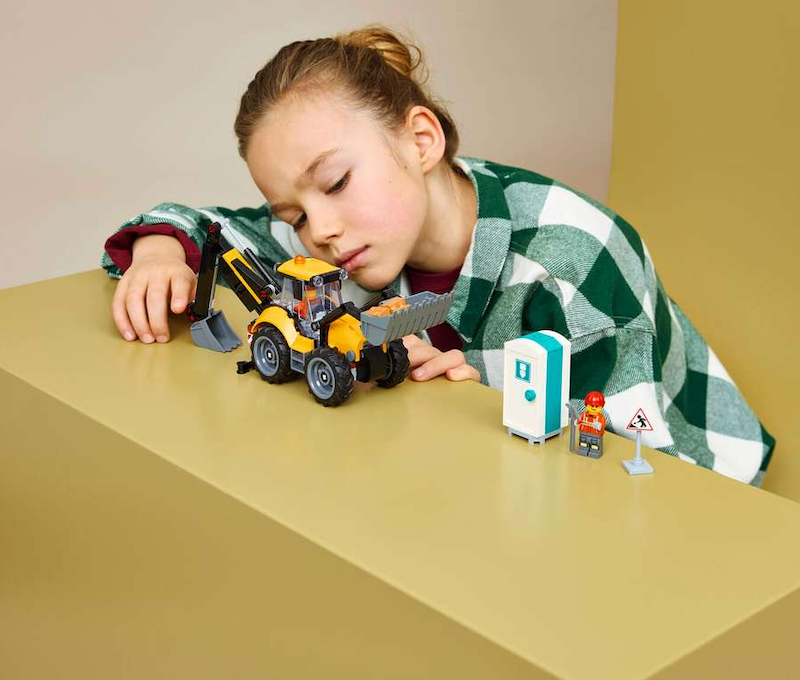 LEGO® City Yellow Backhoe Loader 60480