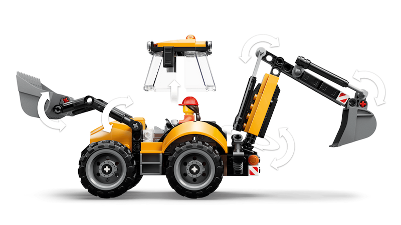 LEGO® City Yellow Backhoe Loader 60480