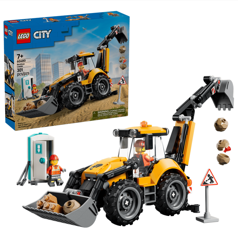 LEGO® City Yellow Backhoe Loader 60480
