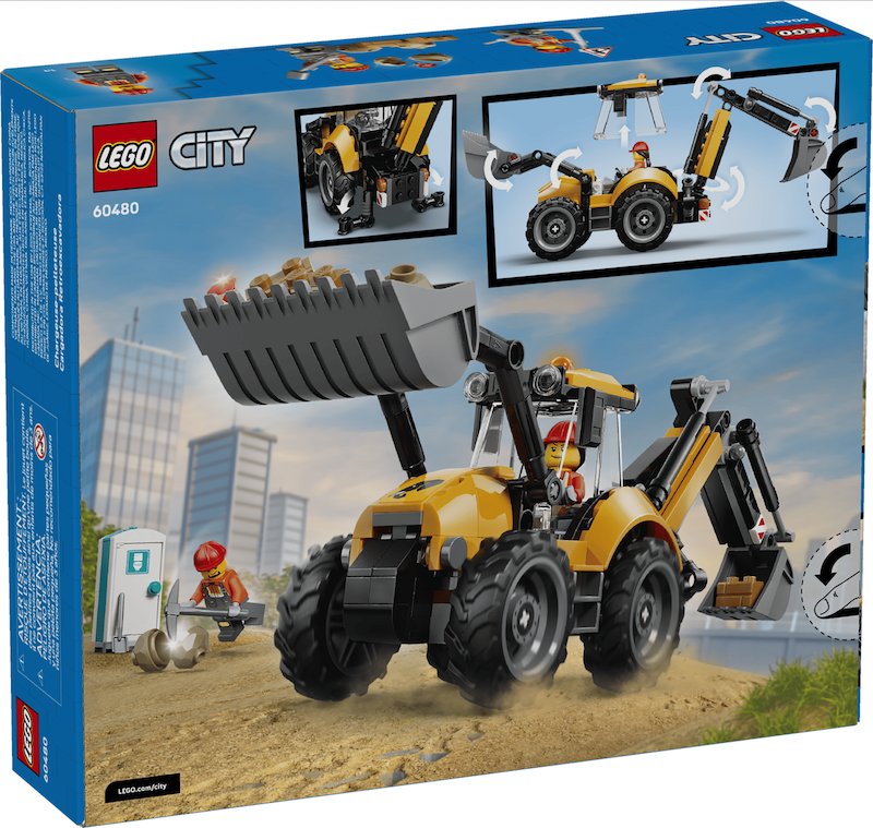 LEGO® City Yellow Backhoe Loader 60480
