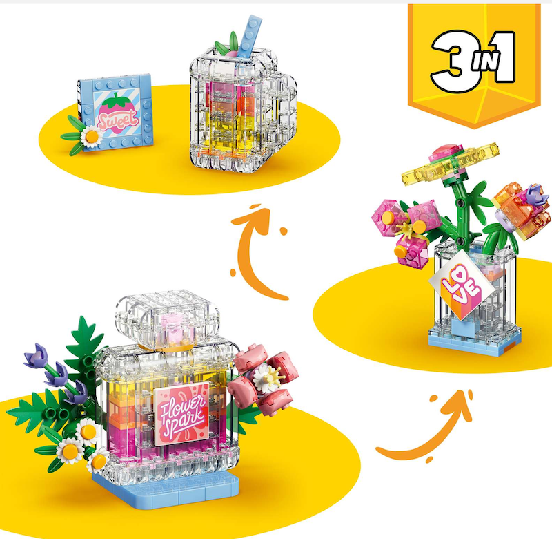 LEGO® Creator 3 in 1 Floral Decor Perfume Bottle 31383