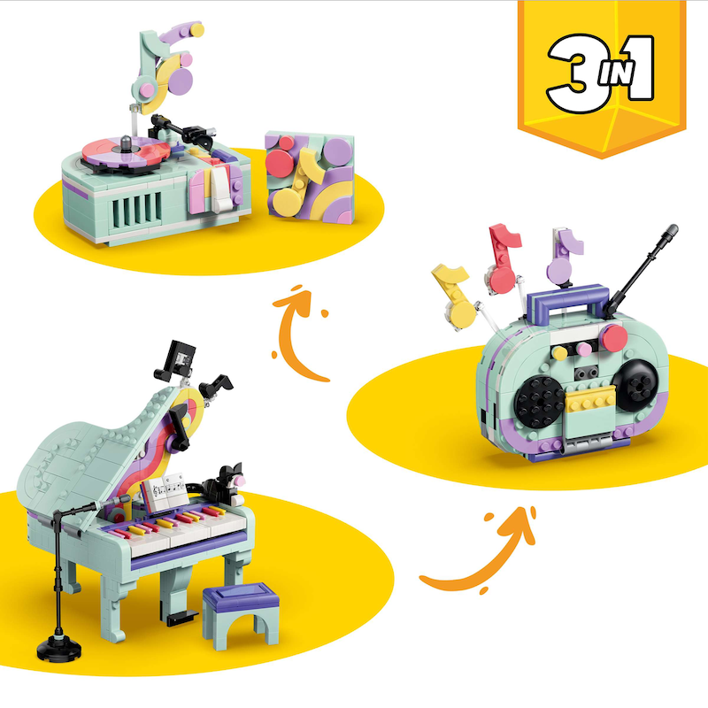 LEGO® Creator 3 in 1 Music Decor Piano with Cat 31392