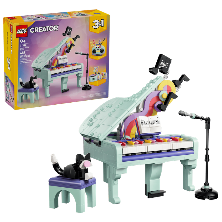 LEGO® Creator 3 in 1 Music Decor Piano with Cat 31392