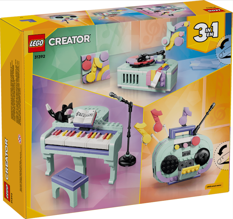 LEGO® Creator 3 in 1 Music Decor Piano with Cat 31392