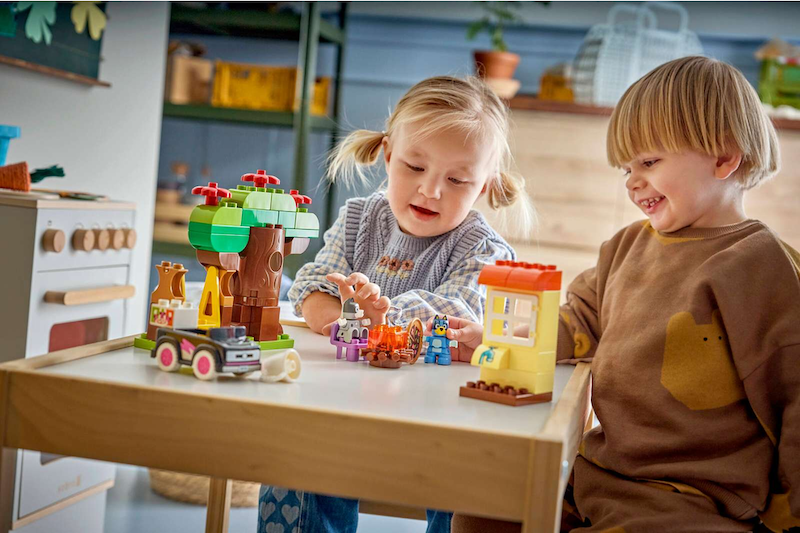 LEGO® Bluey Pizza Girls with Muffin and Bluey