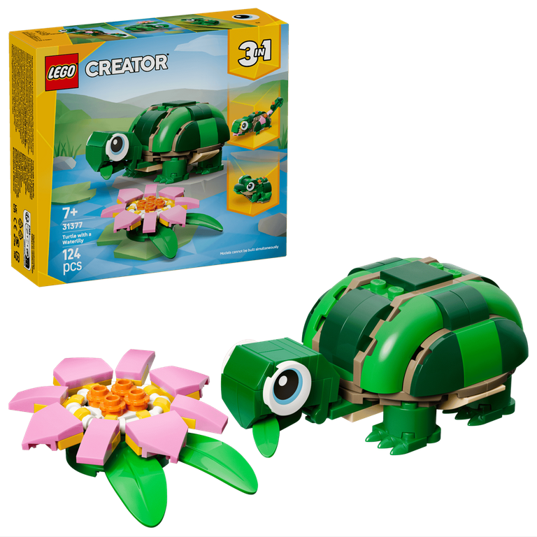 Turtle with a Water Lily