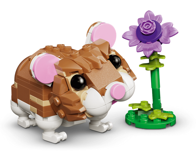 Cute Hamster with a Flower
