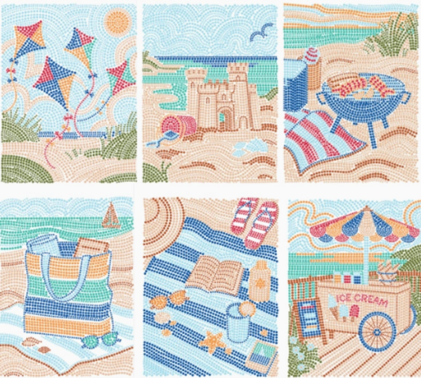 FlowArt Dot-By-Letter - Day at the Beach