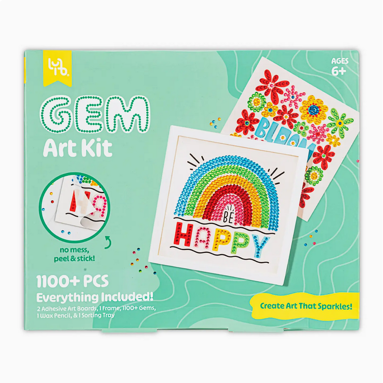 Rainbow & Floral Gem Art Kit