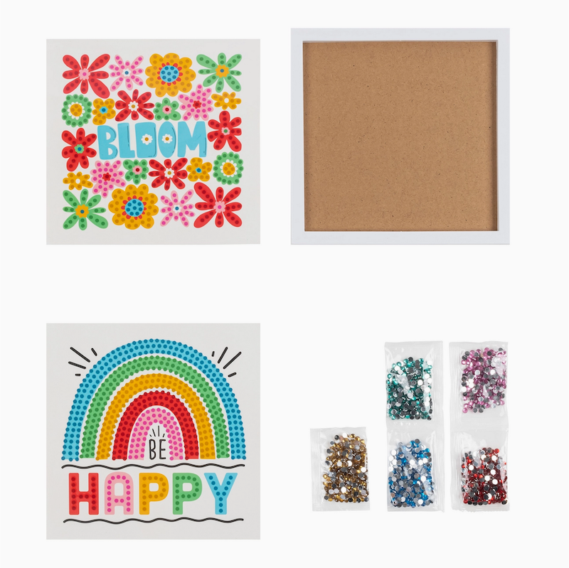 Rainbow & Floral Gem Art Kit