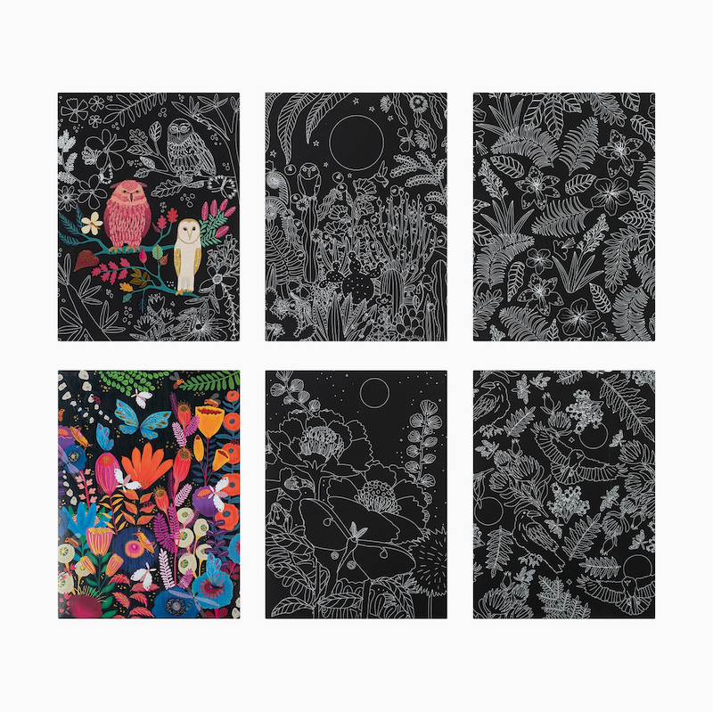 Owl & Moon Scratch Art Pad