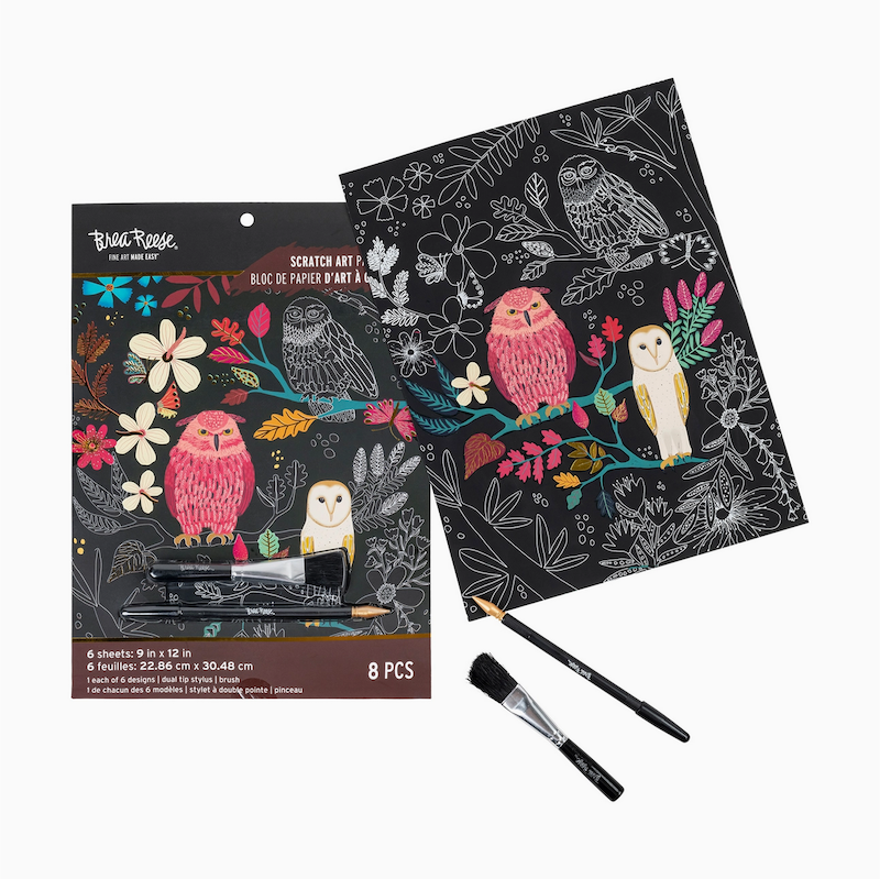 Owl & Moon Scratch Art Pad