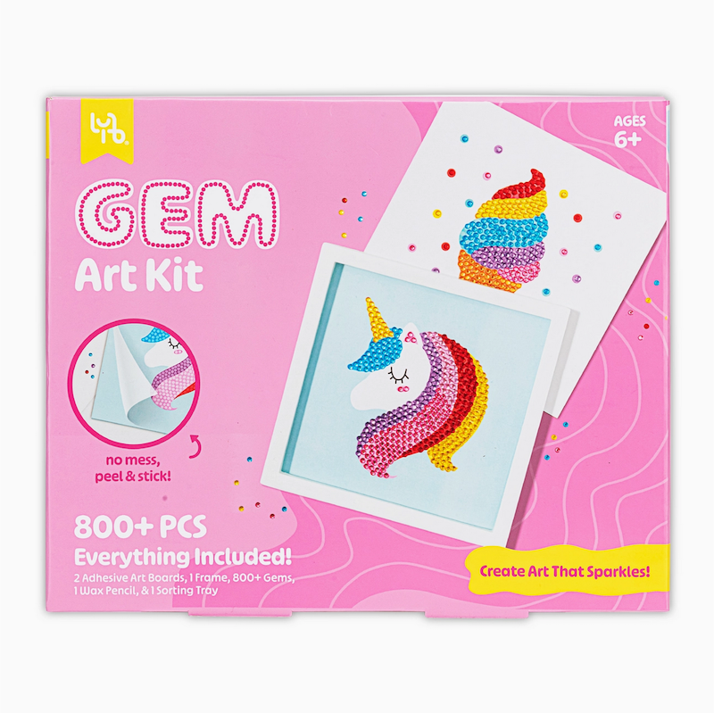 Unicorn & Ice Cream Gem Art Kit