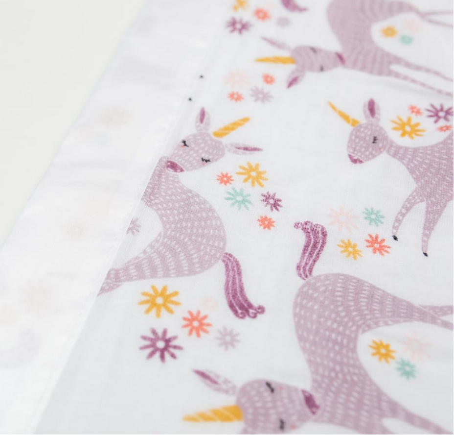 Cotton Muslin Security Blankets - Modern Unicorn 2pk