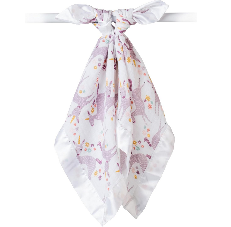 Cotton Muslin Security Blankets - Modern Unicorn 2pk