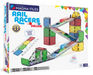 Magna-Tiles Rail Racers Deluxe toy set packaging with colorful track design.