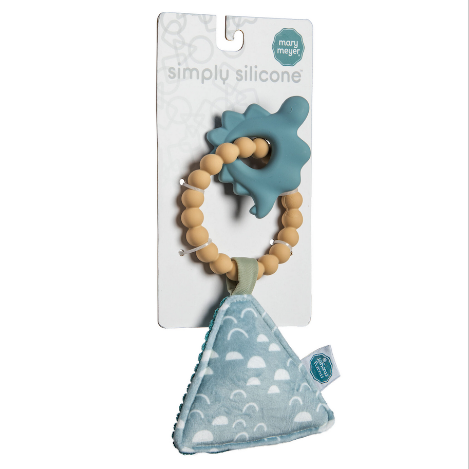 Dino Simply Silicone Teething Ring & Soft Squeaker