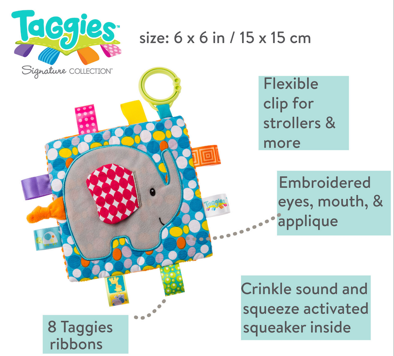 Taggies Crinkle Elephant