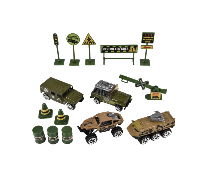 15 Pc Diecast Military Play Set
