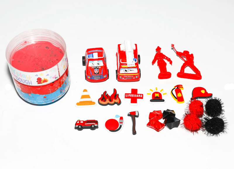 Fire Truck Dough Jar