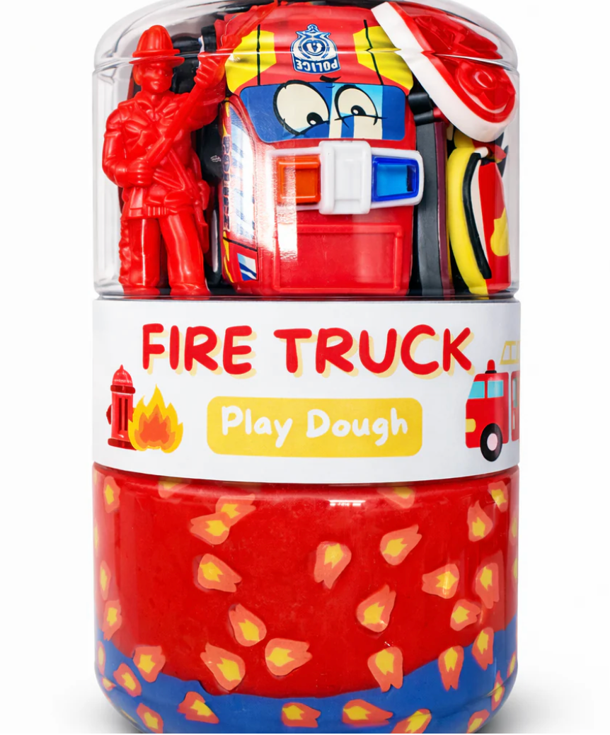 Fire Truck Dough Jar