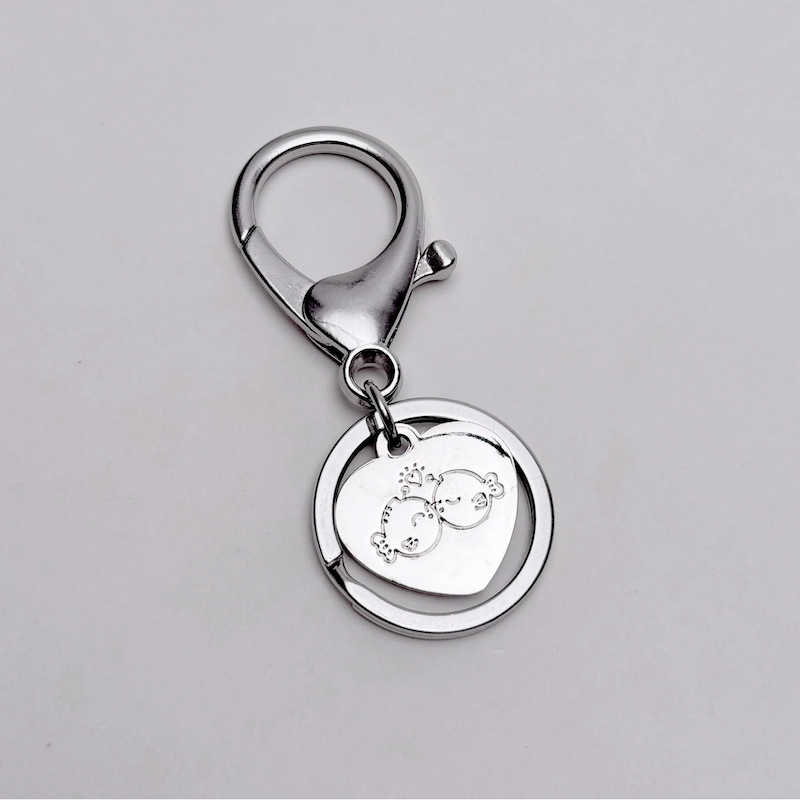 Magnetic Hugging Monkey Keychain Plush Pair