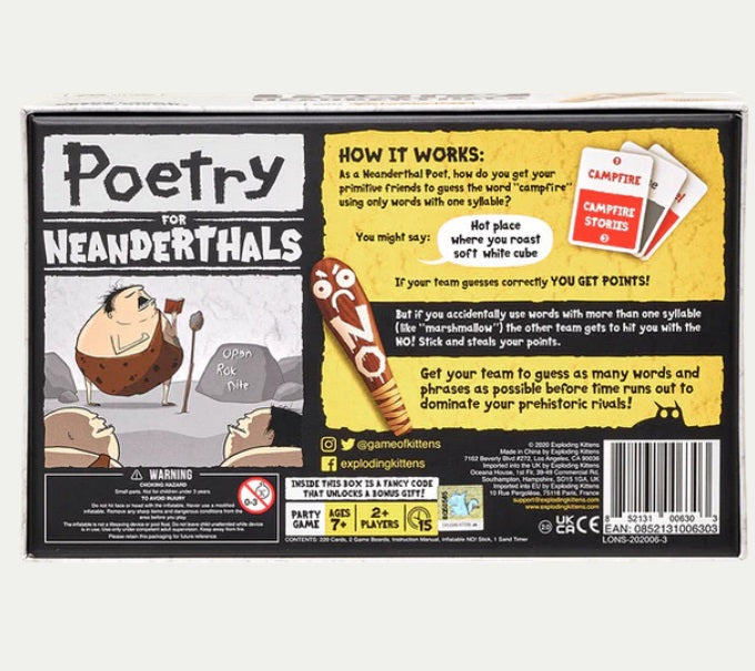 Poetry for Neanderthals