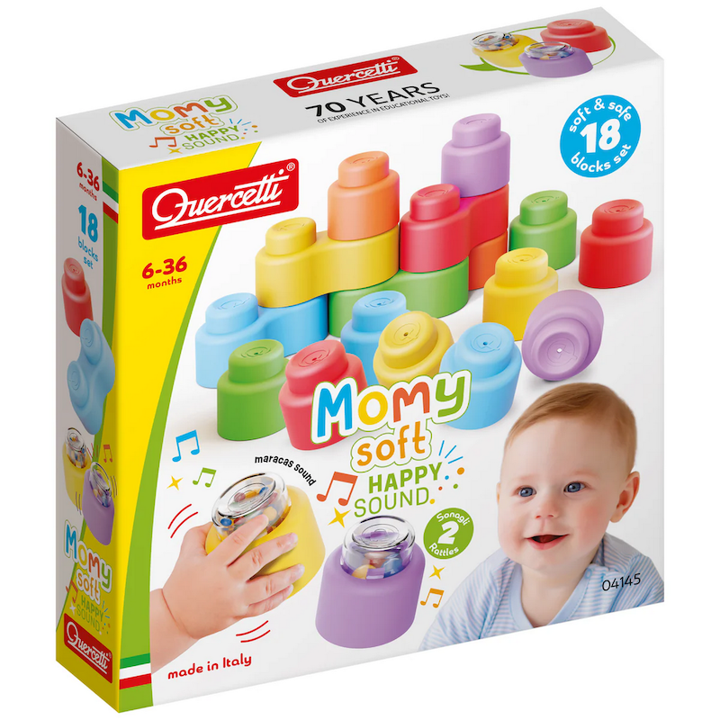 Momy Soft Blocks Happy Sound 18 Pc Set