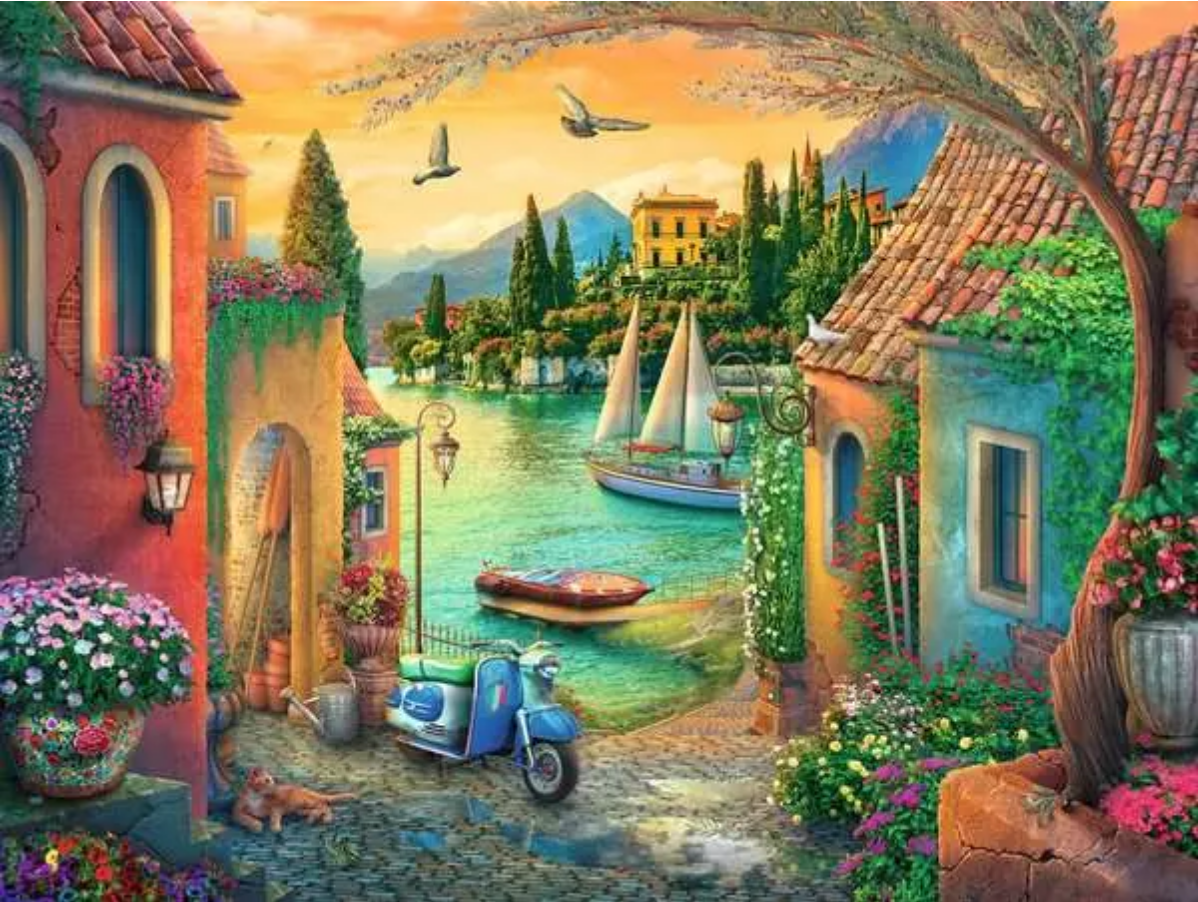 European Villa Views 750 Pc Puzzle