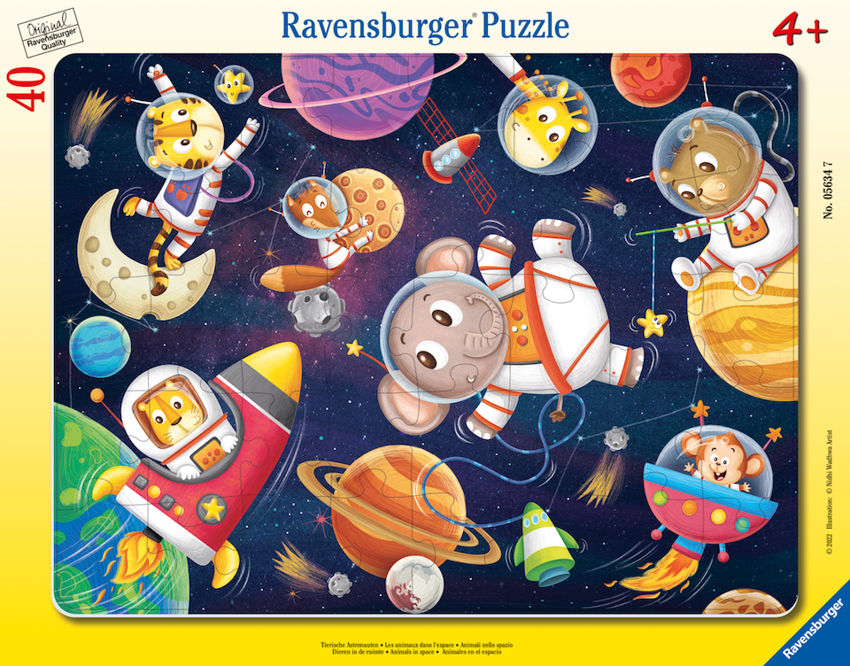Animals in Space 40 Pc. Frame Puzzle