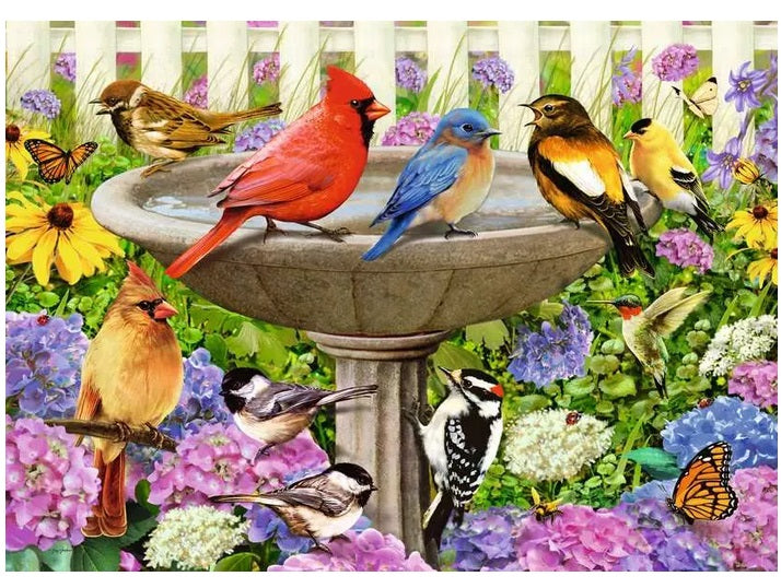 At the Birdbath 500 pc Large Format Puzzle