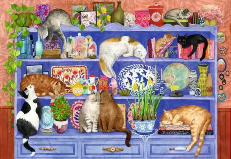 Cats on Shelf XL 200 pc Puzzle