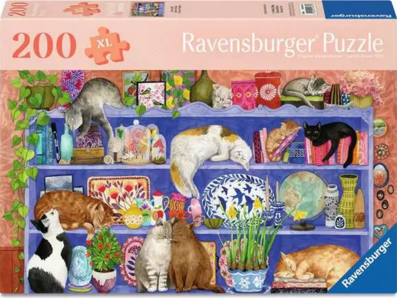 Cats on Shelf XL 200 pc Puzzle
