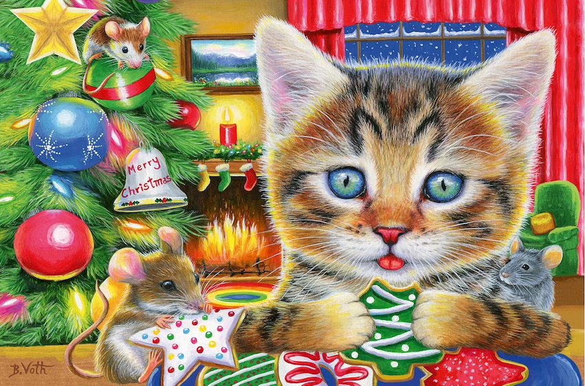 Christmas Kitties 2 x 24 Pc Puzzles