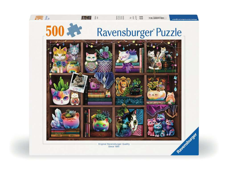 Cubby Cats and Succulents 500 pc Puzzle