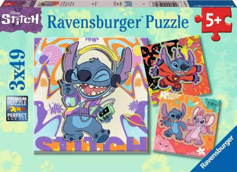 Stitch 3x49 pc Puzzles