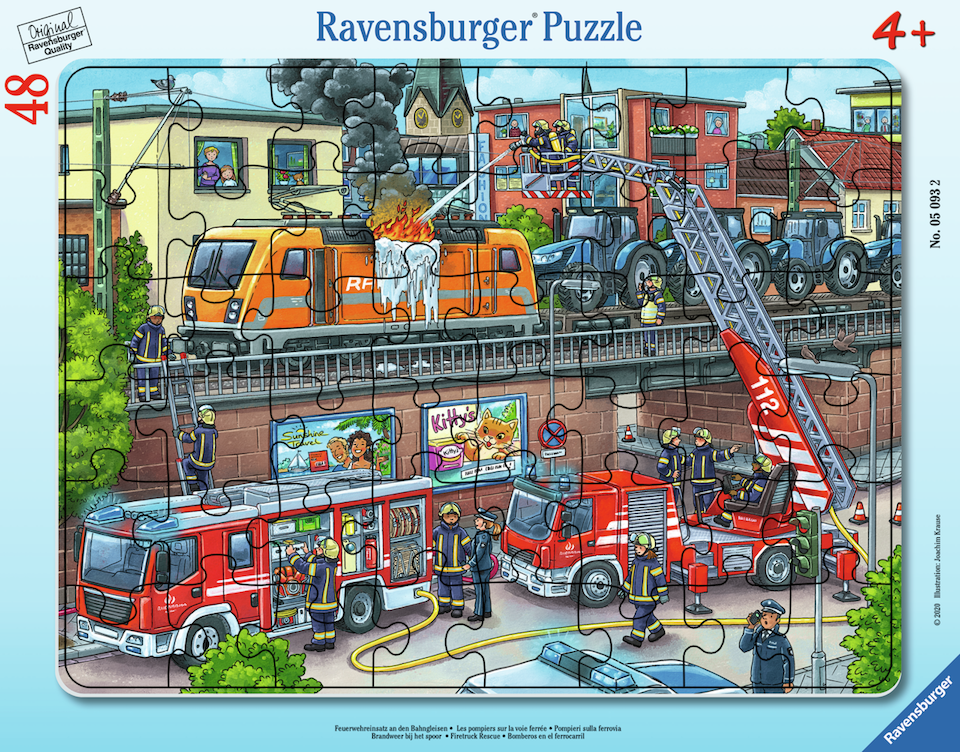 Firetruck Rescue 48 Pc Frame Puzzle